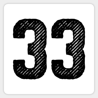 Rough Number 33 Sticker